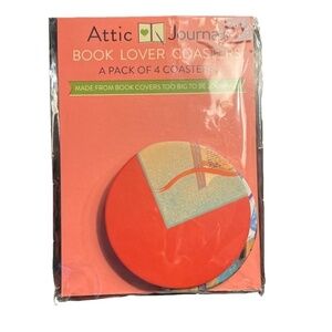 NWt Attic Journals Book Cover Coasters